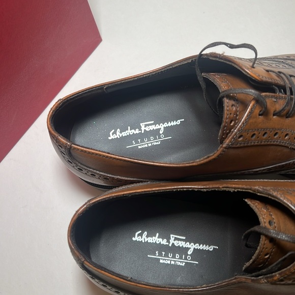 Salvatore Ferragamo Gerard Studio Edition Tan Calf size 8 Original Box - Picture 3 of 8